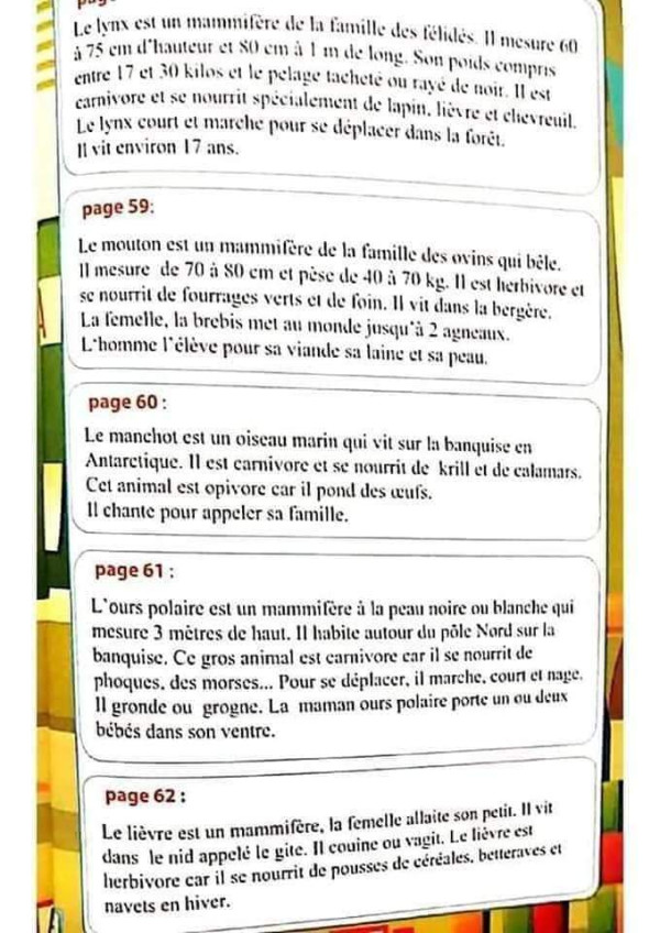 تعبير عن الحيوانات بالفرنسية للسنة الخامسة ابتدائي تعبير عن الحيوانات الاليفة بالفرنسية تعبير عن الحيوانات للسنة الخامسة ابتدائي وصف حيوان بالفرنسية البقرة وصف حيوان الأرنب بالفرنسية تعبير عن الأسد بالفرنسية للسنة الخامسة ابتدائي