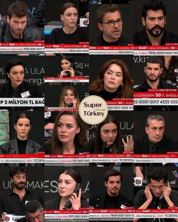 مبلغ التبرعات للمتضررين بسبب الزلازل في تركيا و سوريا عبر بث مباشر لنجوم تركيا